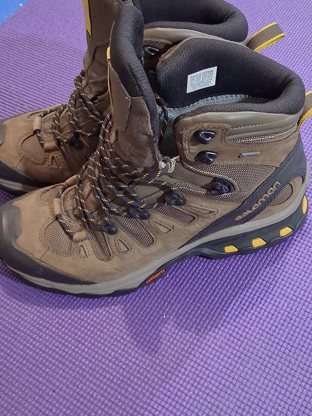 Salomon Men's Brown Hiking Boots - Durable Waterproof Trail Shoes